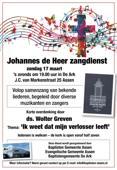 Johannes de Heer - Zangdienst - Wolter Greven @ De Ark | Assen | Drenthe | Nederland